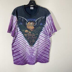 VTG Allman Brothers Tye Dye T Shirt Anvil Size L 40 Years Anniversary